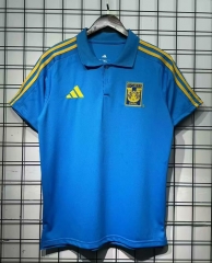 (S-4XL) 25-26 Tigres UANL Blue Thailand Polo Shirt-2483