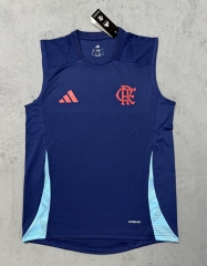 (S-4XL) 25-26 Flamengo Royal Blue Thailand Soccer Vest Training Jersey AAA-4506