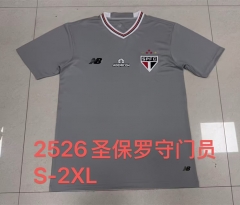 25-26 Sao Paulo Futebol Clube Goalkeeper Light Grey Thailand Soccer Jersey AAA-2044