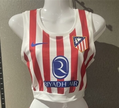 25-26 Atletico Madrid Home Red&White Thailand Women Soccer Yoga Vest Jersey AAA-7411