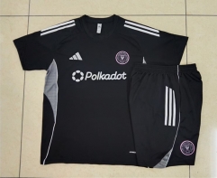 2025-2026 Inter Miami CF Black Short-sleeved Thailand Soccer Tracksuit-815