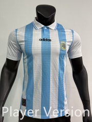 Player Retro Version 1994 Argentina Home Blue&White Thailand Soccer Jersey AAA-0871