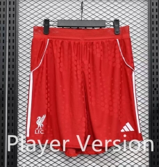 Player Version 2025-2026 Liverpool Home Red Thailand Soccer Shorts-888