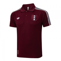 Retro Version 2025-2026 Ajax Deep Red Thailand Polo Shirt-815