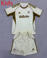 25-26 New England Revolution Light Yellow Training Kids/Youth Soccer Uniform-AY