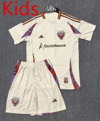 2025-2026 D.C. United Away Beige Kids/Youth Soccer Uniform-4247