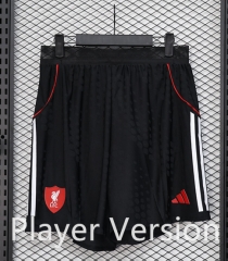 Player Version 2025-2026 Liverpool Home Black Thailand Soccer Shorts-888