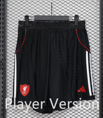 Player Version 2025-2026 Liverpool Home Black Thailand Soccer Shorts-888