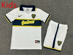 Retro Version 96-97  Boca Juniors Away White Kids/Youth Soccer Uniform-7809