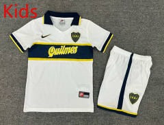 Retro Version 96-97  Boca Juniors Away White Kids/Youth Soccer Uniform-7809