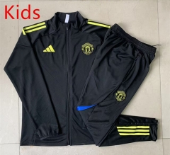 2025-2026 Manchester United Black  Kids/Youth Soccer Jacket Uniform-815