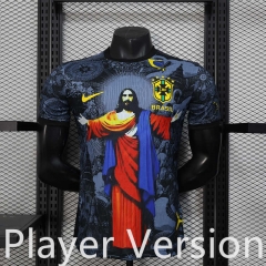 Player Version 25-26 Special Edition Brazil Black&Grey Thailand Soccer Jersey AAA-888