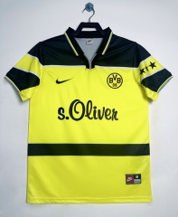 Retro Version 1997 Borussia Dortmund Home Yellow Thailand Soccer Jersey AAA-811