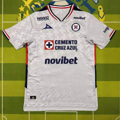 (S-4XL) 25-26 Cruz Azul Away Light Grey Thailand Soccer Jersey AAA-5303