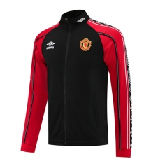 Retro Version 2025-2026 Manchester United Black Thailand Soccer Jacket-LH