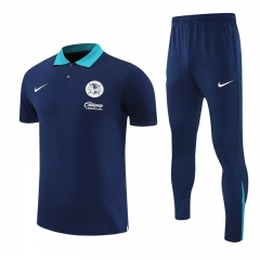 25-26 Club América Royal Blue Thailand Polo Uniform-4627