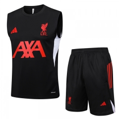 25-26 Liverpool Black Thailand Soccer Vest Tracksuit Uniform -815