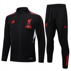 25-26 Liverpool Black Thailand Soccer Jacket Uniform-815