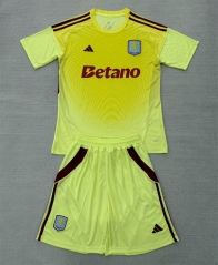 2025-2026 Aston Villa Goalkeeper Yellow Soccer Uniform-AY
