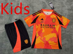 25-26 Paris FC 2nd Away Orange Kids/Youth Soccer Uniform-0499