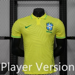 Player Special Version 25-26 Brazil Yellow Thailand Soccer Jersey AAA-888