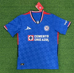 (S-4XL) 25-26 Cruz Azul Home Blue Thailand Soccer Jersey AAA-403
