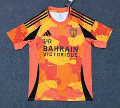 (S-4XL) 25-26 Correct Version Paris FC 4th Away Orange Thailand Soccer Jersey AAA-5931
