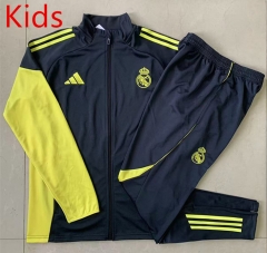 2025-2026 Real Madrid Dark Grey  Kids/Youth Soccer Jacket Uniform-815