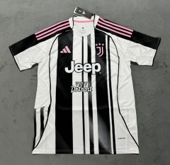 (S-4XL) 25-26 Juventus Home Black&White Thailand Soccer Jersey AAA-4506