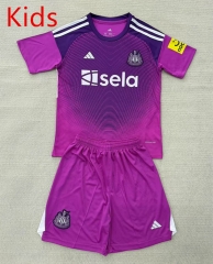 25-26 Newcastle United Goalkeeper Purple Kids/Youth Soccer Uniform-AY