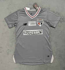 25-26 Sao Paulo Futebol Grey Thailand Women Soccer Jersey AAA-4506