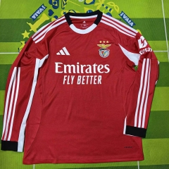 (S-4XL) 25-26 Benfica Red&Black LS Thailand Soccer Jersey AAA-5303