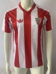 Retro Version 86-87 Athletic Bilbao Home Red&White Thailand Soccer Jersey AAA-503