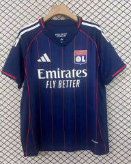 (S-4XL) 25-26 Olympique Lyonnais Away Royal Blue Thailand Soccer Jersey AAA-2044