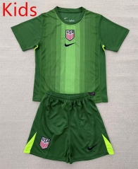25-26 USA Goalkeeper Green Kids/Youth Soccer Unifrom-AY