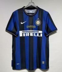 Retro Version 09-10 Inter Milan Home Blue&Black Thailand Soccer Jersey AAA-7209