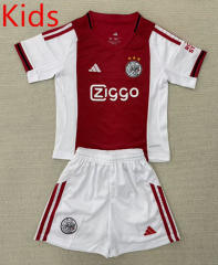25-26 Ajax Home Red Kid/Youth Soccer Uniform-AY
