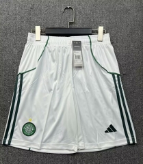 25-26 Celtic Home White Thailand Soccer Shorts