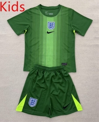25-26 England Goalkeeper Green Kids/Youth Soccer Uniform-AY