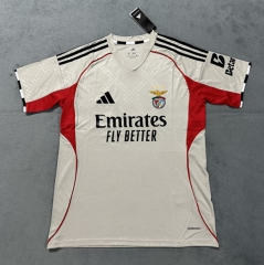 (S-4XL) 25-26 Correct Version Benfica Away Beige Thailand Soccer Jersey AAA-4506