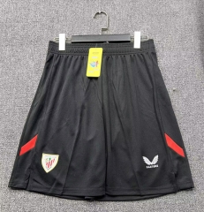 25-26 Athletic Bilbao Home Black Thailand Soccer Shorts-718