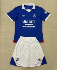 25-26 Rangers Home  Blue Soccer Uniform-AY