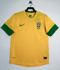 Retro Version 12-13 Brazil Home Yellow Thailand Soccer Jersey AAA-811
