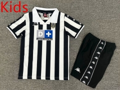 Retro Version 99-00 Juventus Home Black&White Kids/Youth Soccer Uniform-7809