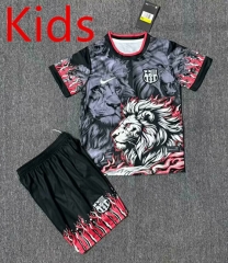 2025-2026 Lion Special Edition Barcelona Gray&Black Kids/Youth Soccer Uniform-2483