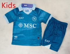 25-26 Correct Edition Napoli 2nd Away Blue Kids/Youth Soccer Uniform-507