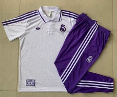 Retro Version 2025-2026 Real Madrid White Thailand Polo Uniform-815