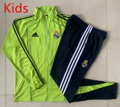 2025-2026 Retro Version Real Madrid Grass Green  Kids/Youth Soccer Jacket Uniform-815