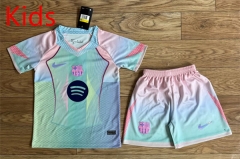 2025-2026 Barcelona Pink&Green  Kids/Youth  Soccer Uniform-709