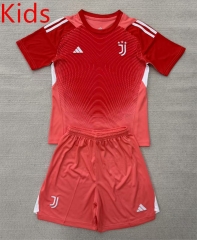 2025-2026 Juventus Goalkeeper Orange Soccer kids Uniform-AY